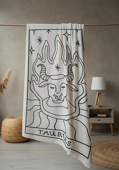 Modern Desenli Dijital Baskı Plaj Deniz Havlusu Peştamal 80x160 Cm BRS036