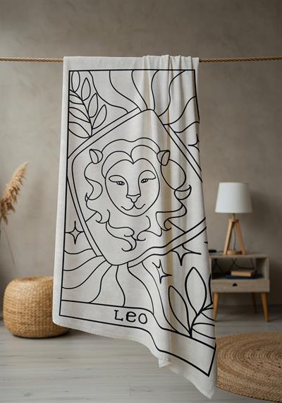 Modern Desenli Dijital Baskı Plaj Deniz Havlusu Peştamal 80x160 Cm BRS042