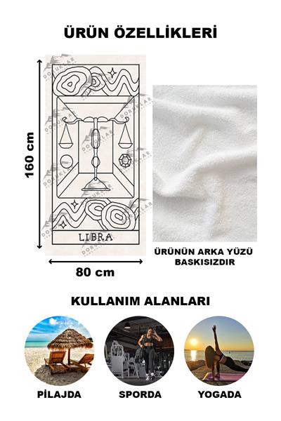 Modern Desenli Dijital Baskı Plaj Deniz Havlusu Peştamal 80x160 Cm BRS032