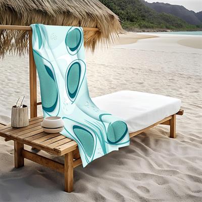 Modern Desenli Plaj Deniz Havlusu Peştemal 80x160 CM Aqua84