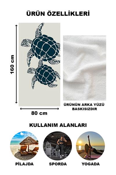 Modern Desenli Plaj Deniz Havlusu Peştemal 80x160 CM OPT21