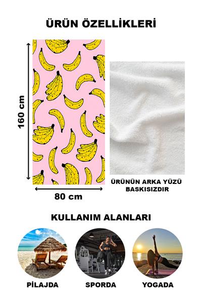 Modern Desenli Plaj Deniz Havlusu Peştemal 80x160 CM OPT17