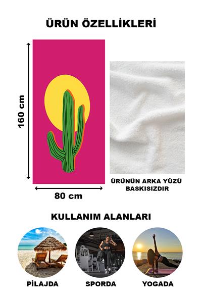 Modern Desenli Plaj Deniz Havlusu Peştemal 80x160 CM Aqua10