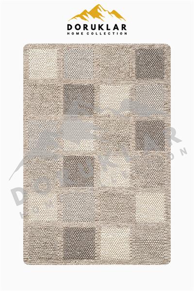 Modern Desenli Süngerli Kaymaz Dot Taban Dijital Baskı Halı H1073