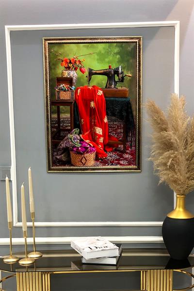 Natürmort Desenli Çerçeveli Duvar Tablosu 50x70cm NAT02