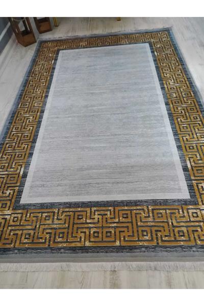 Örüntü Çerçeve Desenli Kaymaz Taban Yıkanabilir Leke Tutmaz Dokuma Taban Halı Drk8032-9