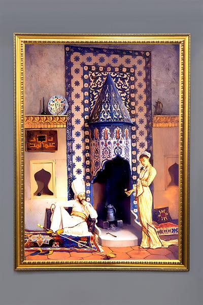 Oryantalist Desenli Çerçeveli Tablo Duvar Tablosu 50x70cm ORYNTL18
