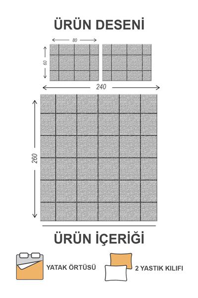Pamuk Dolgulu Kapitoneli Kadife Kumaş Modern Desenli Çift Kişilik Kapitone Yatak Örtüsü Seti