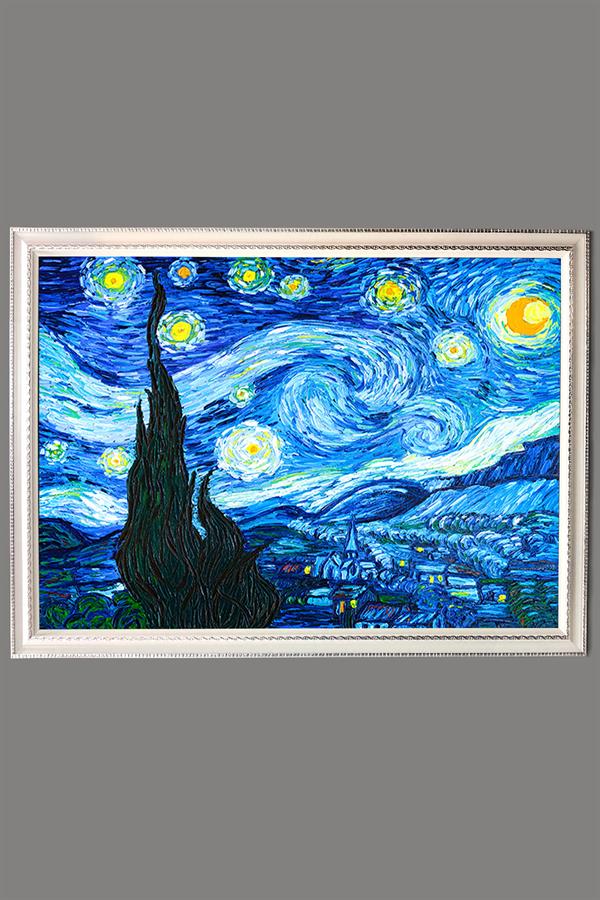 Van Gogh Yıldız Işığı Tablosu Portresi 50x70CM