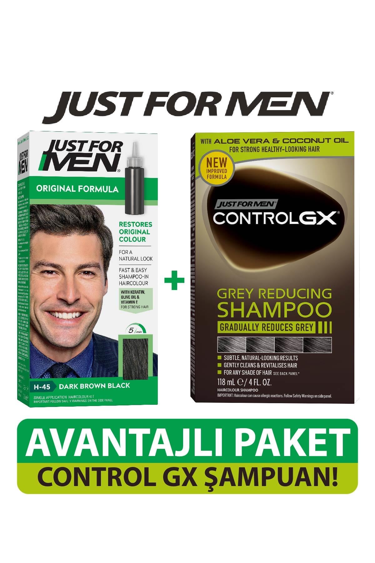 Saç Boyası Koyu Kahve / Siyah + Control GX Saç Gri Azaltıcı Şampuan Set