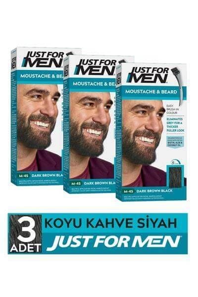 Sakal & Bıyık Boyası Koyu Kahve Siyah 3lü Set