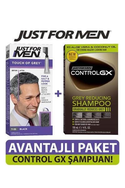 Touch of Grey Siyah + Control GX Saç Gri Azaltıcı Şampuan Set