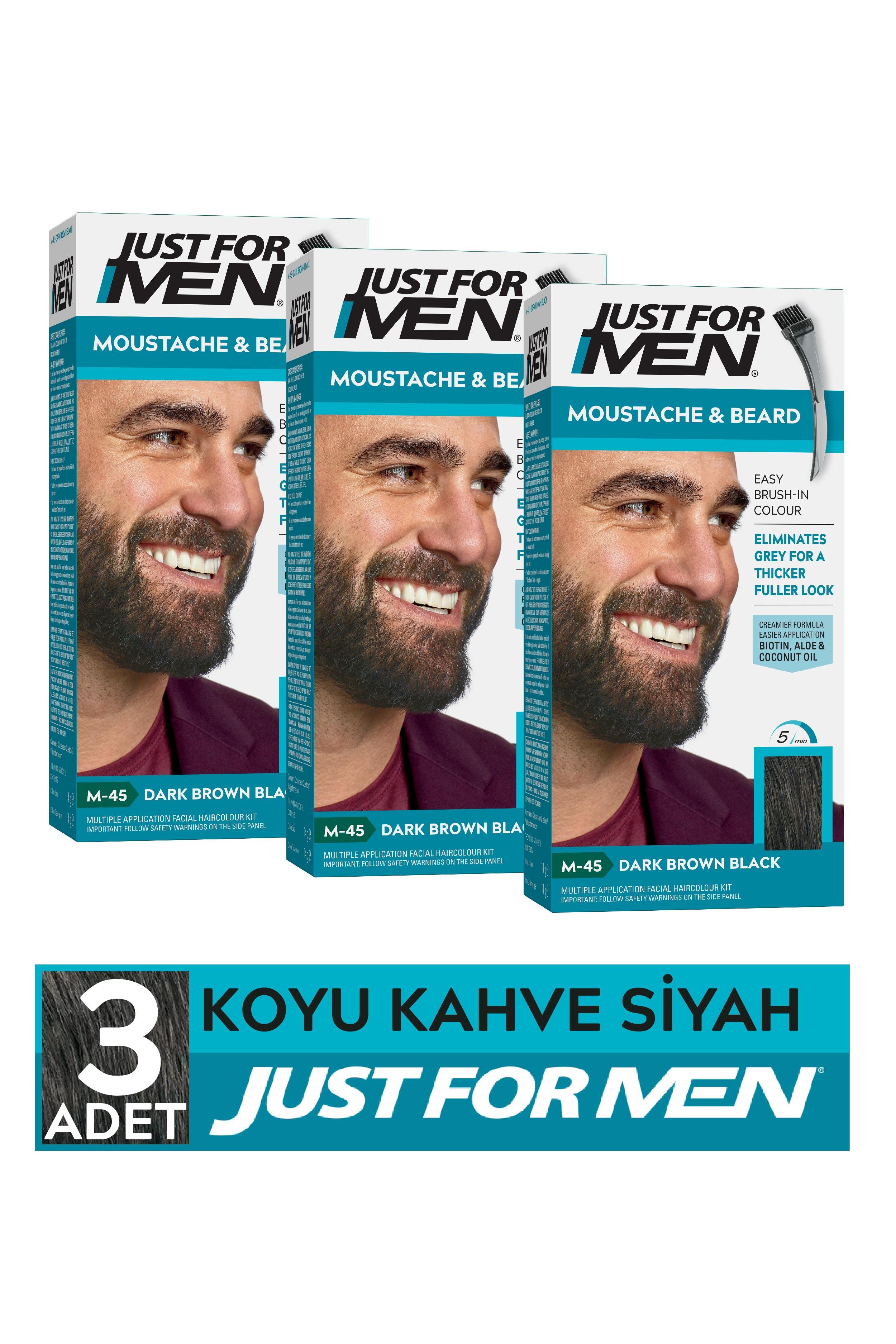 Sakal & Bıyık Boyası Koyu Kahve Siyah 3lü Set