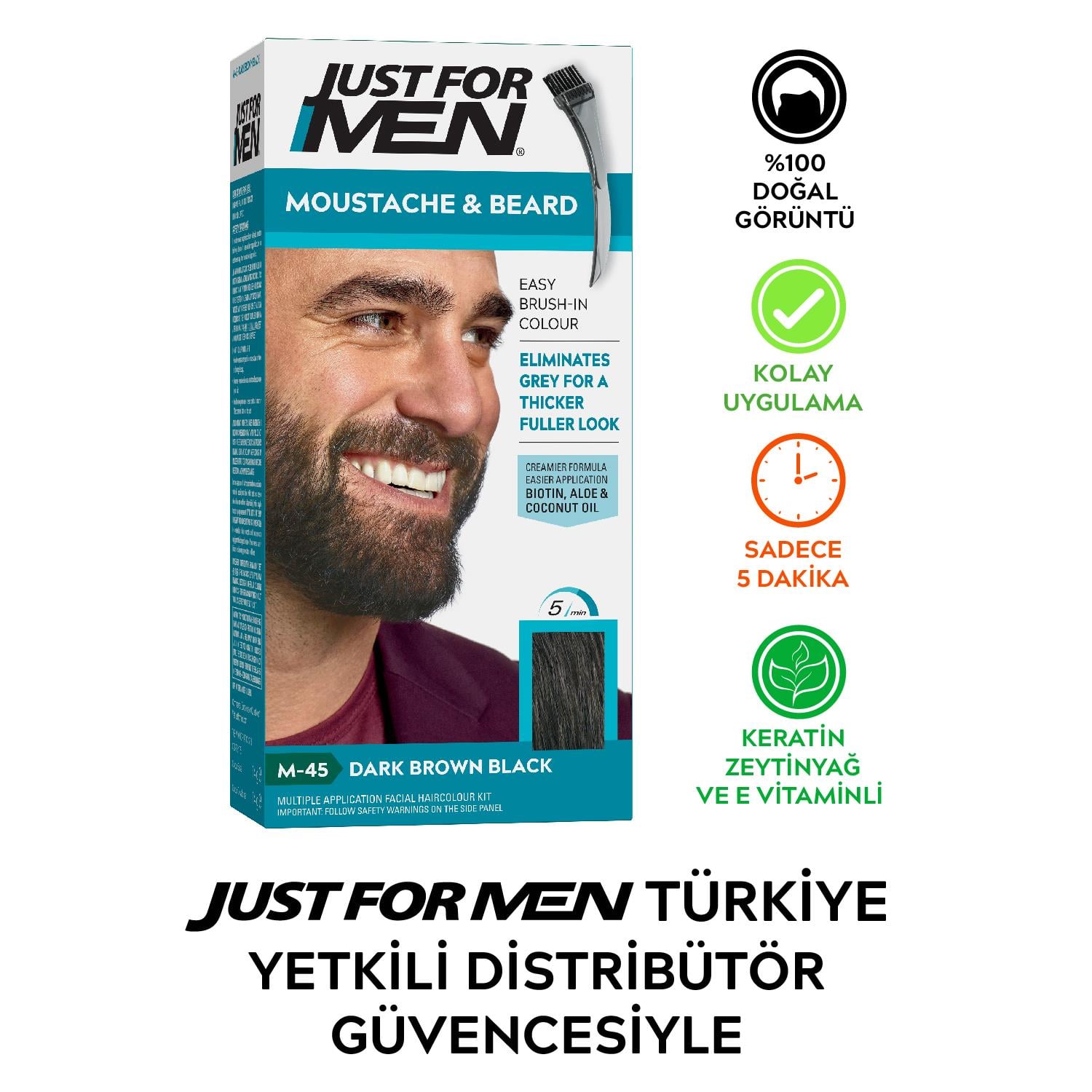 Sakal & Bıyık Boyası Koyu Kahve Siyah