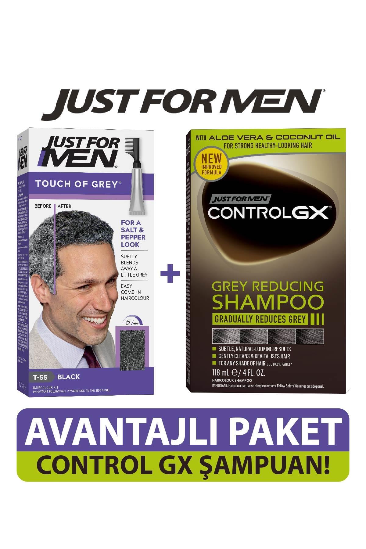 Touch of Grey Siyah + Control GX Saç Gri Azaltıcı Şampuan Set
