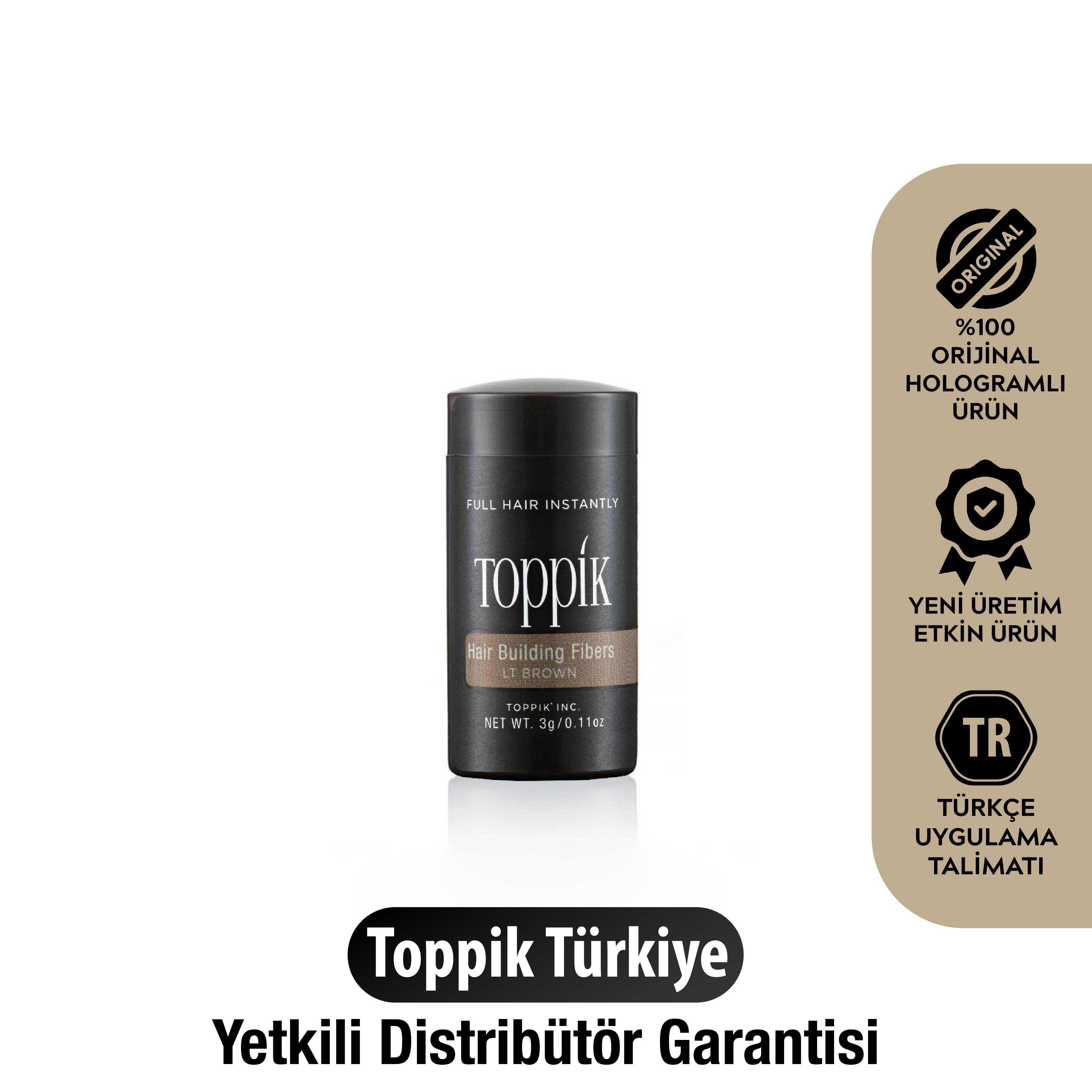 Toppik 3 gr (Deneme Boyu) Açık Kahve