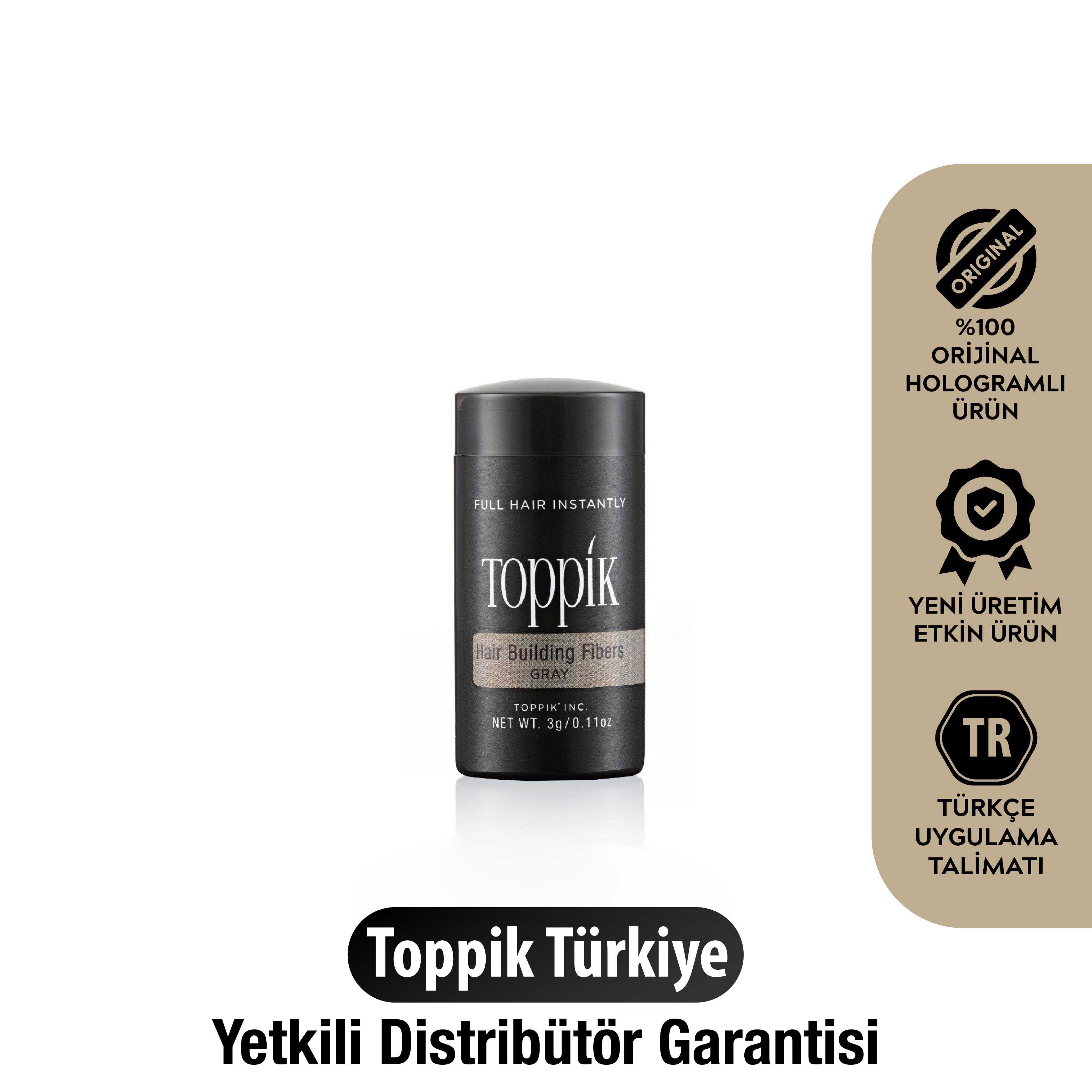 Toppik 3 gr (Deneme Boyu) Gri
