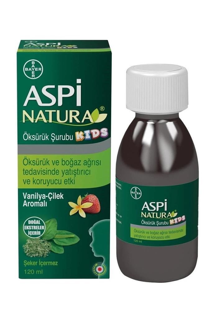 Aspi natura Kids Öksürük Şurubu Vanilya & Çilek 120 mlAspiNatura Kids Öksürük Şurubu 120 mlAspi Natura