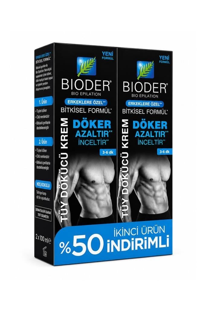 Bioder Tüy Dökücü Krem Erkek 100 ml 2liBioder
