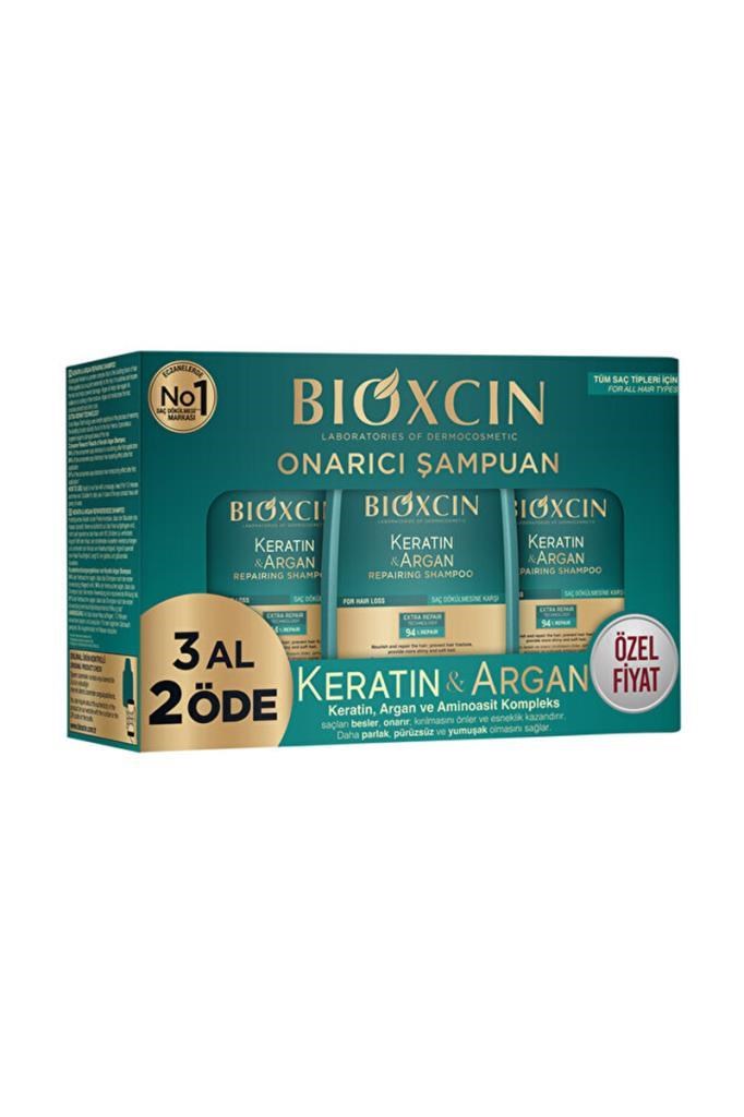 Bioxcin Keratin & Argan 3x300 ml Onarıcı ŞampuanBioxcin Keratin & Argan 3x300 ml Onarıcı ŞampuanBioxcin