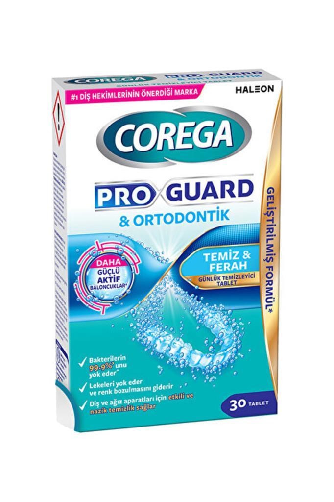 Corega Proguard Retainer 30'lu Temizleyici Tablet Corega Proguard & Retainer 30lu Protez Temizleme TabletiCorega