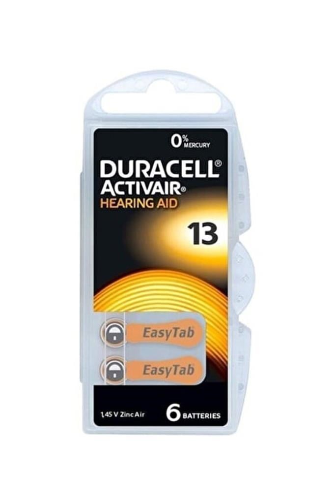Duracell Activair 13 Numara 6lı İşitme Cihazı PiliDuracell Activair 13 Numara 6lı İşitme Cihazı PiliDuracell