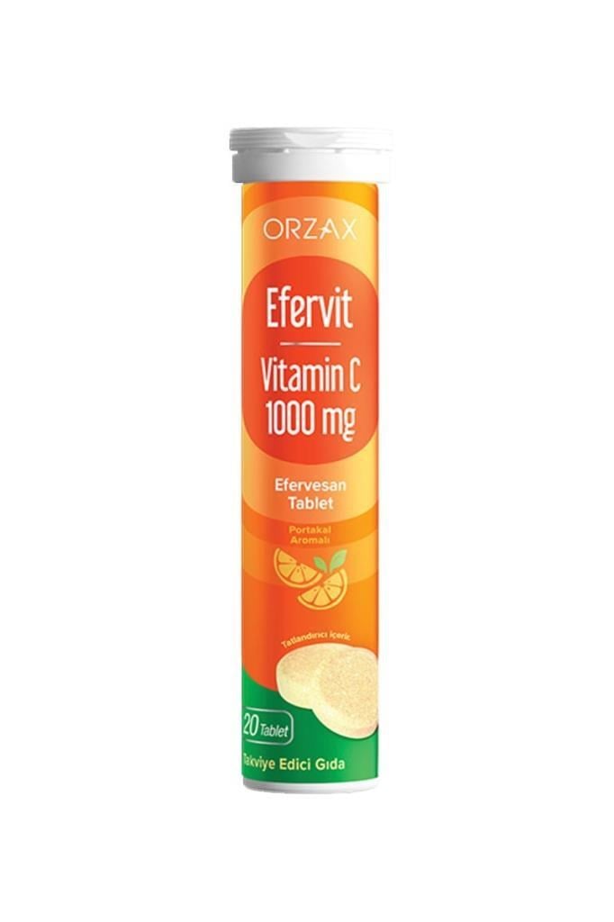 Orzax Efervit Vitamin C 1000 mg 20 Efervesan TabletEfervit Vitamin C 1000 mg 20 Efervesan TabletEfervit