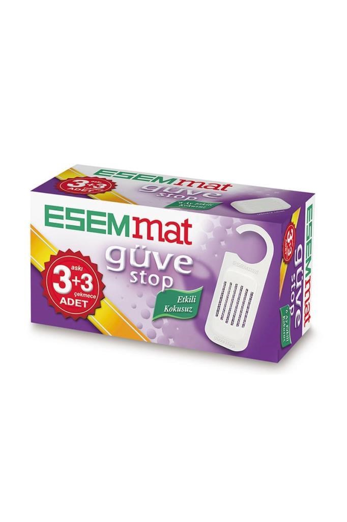 Esemmat 3 Askı 3 Çekmece Güve Stop 6'lı SetEsemmat 3 Askı + 3 Çekmece Güve StopEsemmat