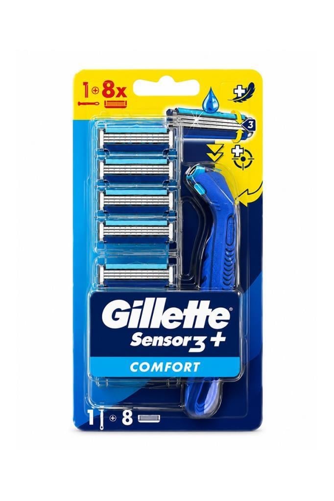 Gillette Sensor3+ Comfort 8 Başlıklı Tıraş BıçağıGillette
