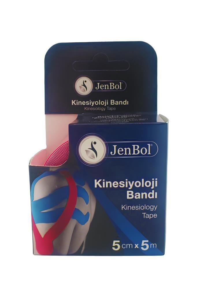 Jenbol Kinesiyoloji Ağrı Bandı 5cm x 5m Pembe  JenBol Kinesiyoloji Ağrı Bandı 5cm x 5m PembeJenbol