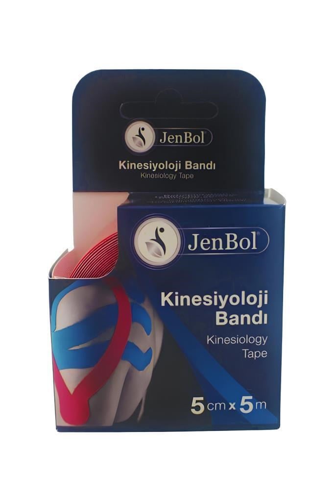 Jenbol Kinesiyoloji Ağrı Bandı 5cm x 5m Kırmızı  JenBol Kinesiyoloji Ağrı Bandı 5cm x 5m KırmızıJenbol