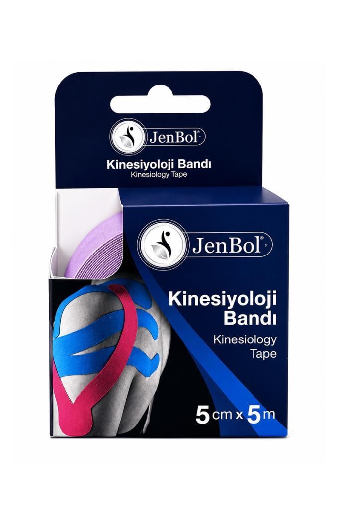 Jenbol Kinesiyoloji Ağrı Bandı 5cm x 5m Mor  JenBol Kinesiyoloji Ağrı Bandı 5cm x 5m MorJenbol