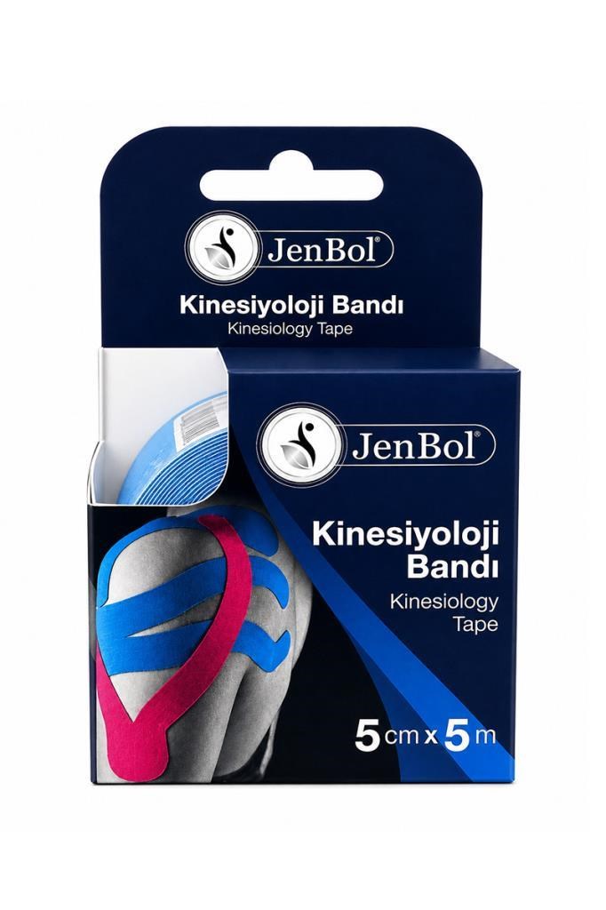 JenBol Kinesiyoloji Ağrı Bandı 5cm x 5m MaviJenbol