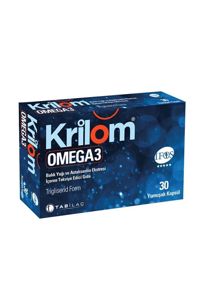 Krilom Omega 3 Balık Yağı 30 Kapsül Takviye  Krilom Omega 3 Balık Yağı 30 KapsülKrilom