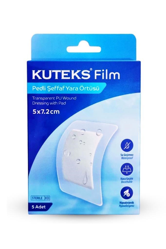 Kuteks Film Pedli Şeffaf Yara Örtüsü 5x7,2 cm 5li KutuKuteks Film Pedli Şeffaf Yara Örtüsü 5x7,2 cm 5li KutuKuteks