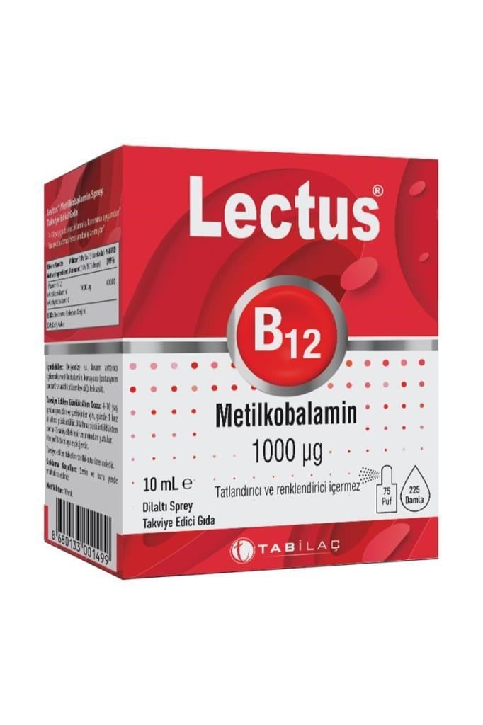 Lectus B12 Metilkobalamin Dilaltı Sprey 10 mlLectus B12 Metilkobalamin Dilaltı Sprey 10 mlLectus