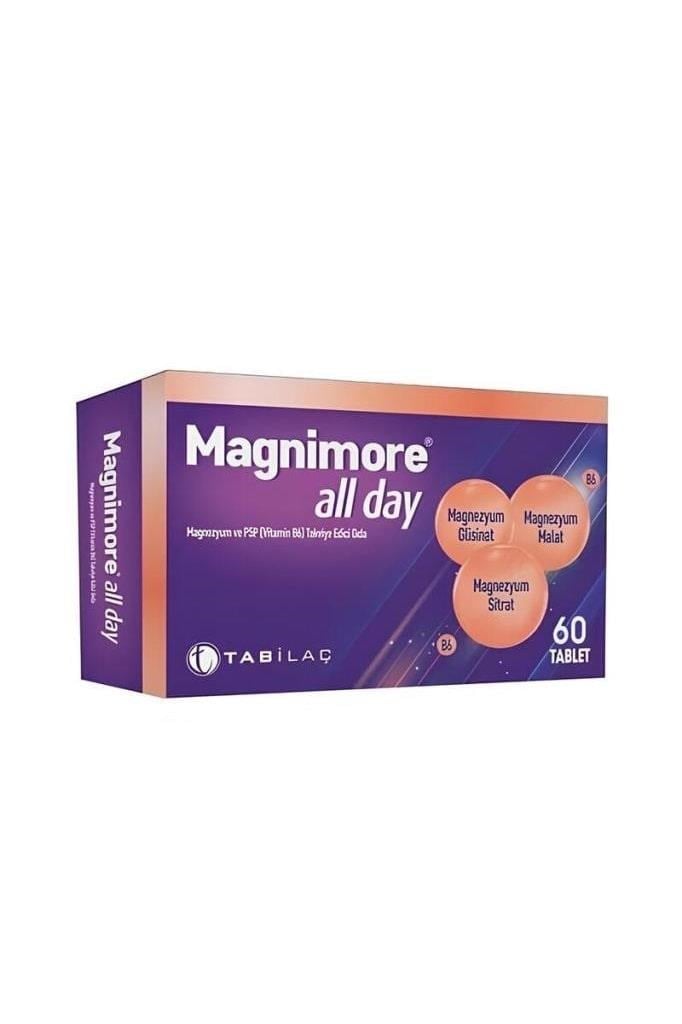 Magnimore All Day 60 Tablet Magnezyum Takviyesi  Magnimore All Day 60 TabletMagnimore