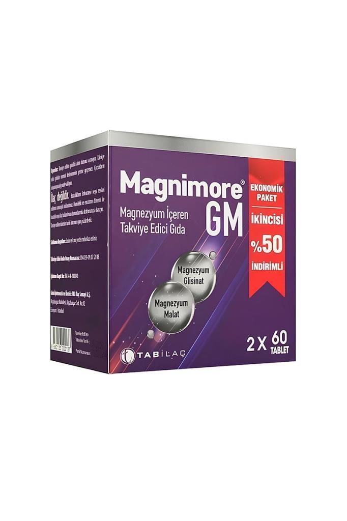 Magnimore GM Magnezyum 60 Tablet 2 Adet  Magnimore GM Magnezyum 60 Tablet 2 AdetMagnimore