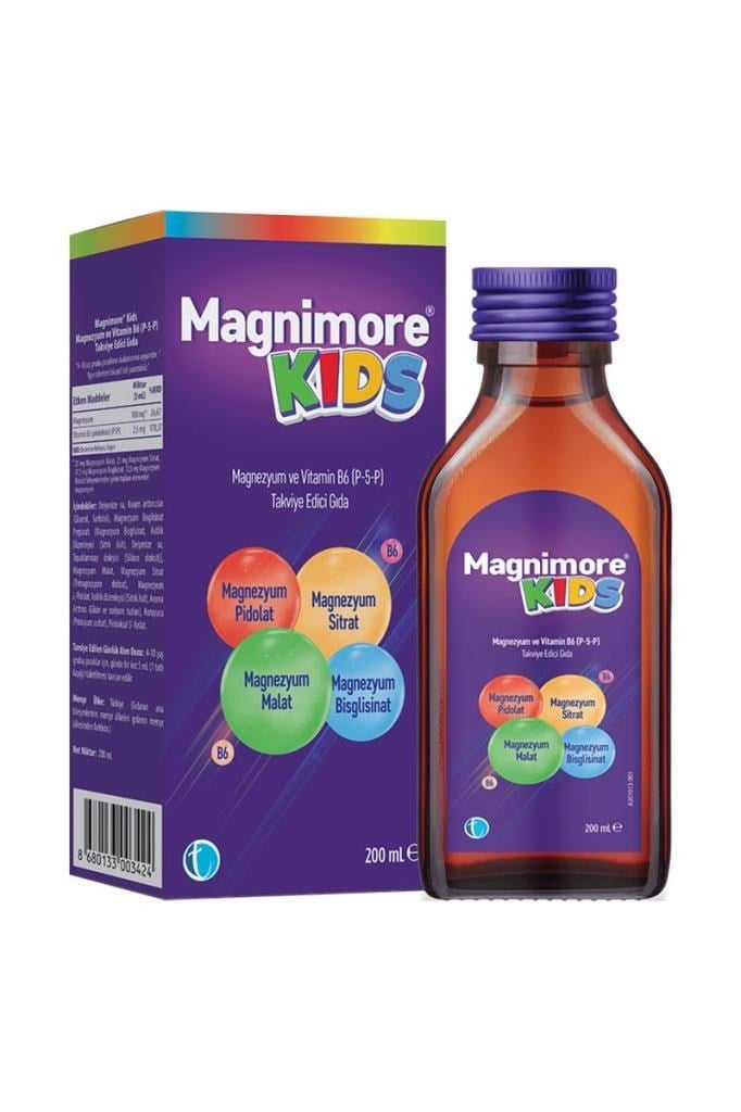 Magnimore Kids Magnezyum Vitamin B6 Şurup 200 mlMagnimore Kids Magnezyum Vitamin B6 Şurup 200 mlMagnimore
