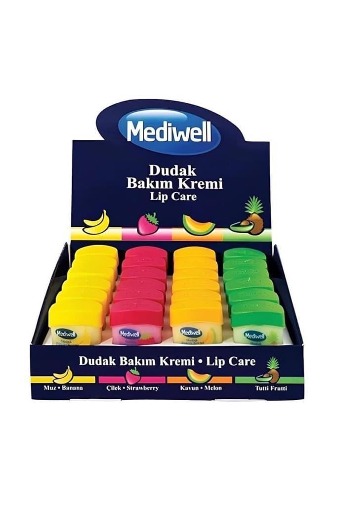 Mediwell Dudak Bakım Kremi - 24'lü StantMediwell Dudak Bakım Kremi Stant 24lüMediwell
