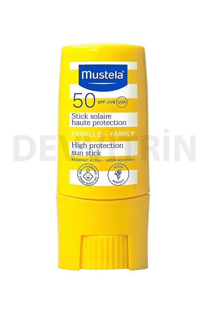 Mustela SPF 50+ Güneş Stick 9 ml Koruyucu    Mustela Çok Yüksek Koruma 9 ml 50 Faktör Stick Güneş KremiMustela
