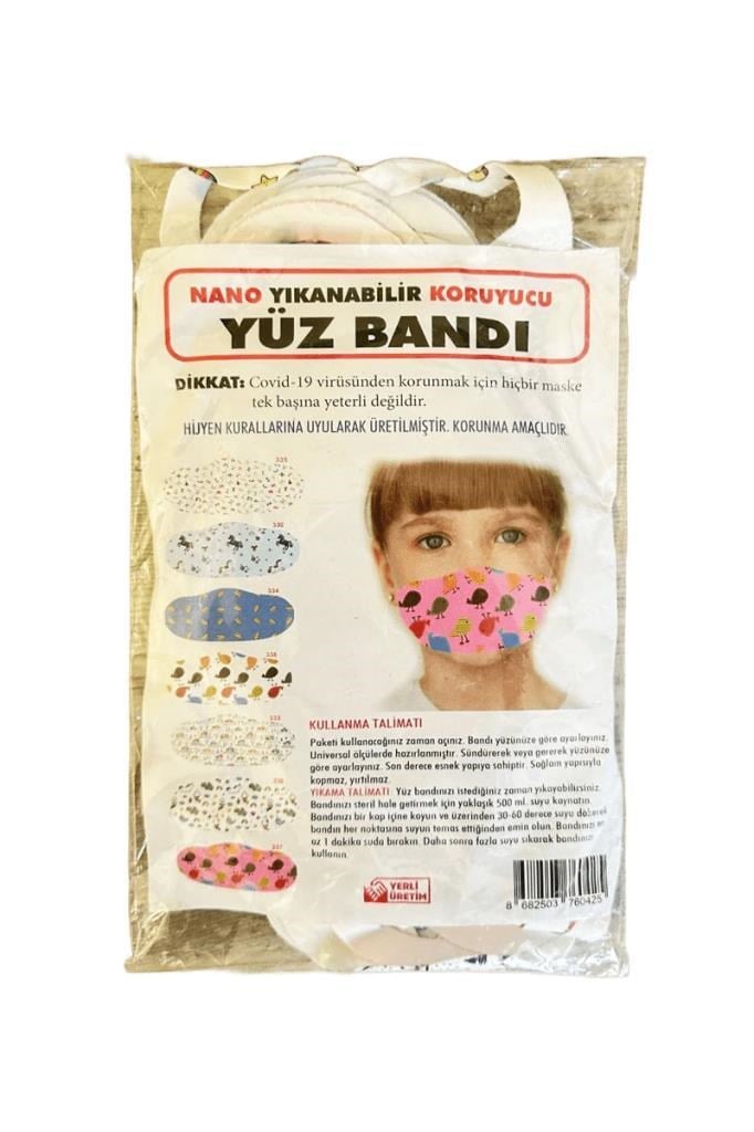 Nano Yıkanabilir Koruyucu Bez Maske Çocuk 12'li  Nano Yıkanabilir Koruyucu Bez Maske Çocuk 12liNano