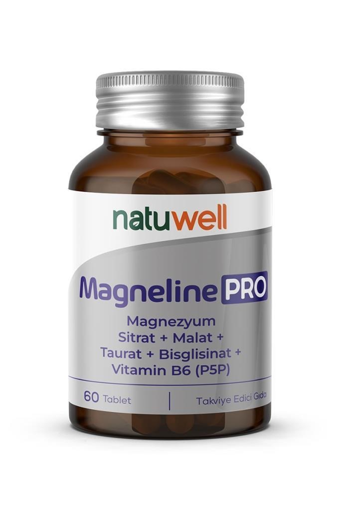 Natuwell Magneline Pro 60 Tablet Magnezyum Takviyesi  Natuwell Magneline Pro 60 TabletNatuwell