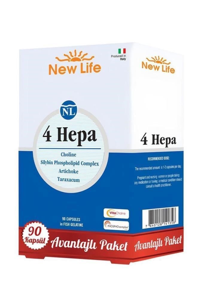New Life 4 Hepa 90 Kapsül Takviye Edici Gıda  New Life 4 Hepa 90 KapsülNew Life