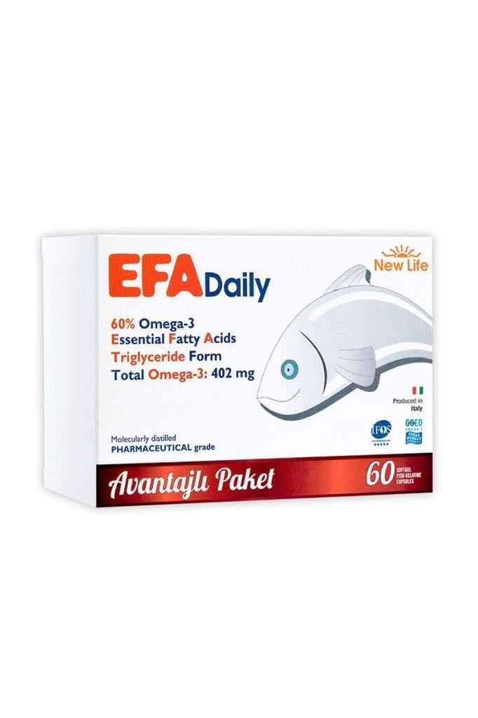 New Life Efa Daily 60 Kapsül Balık Yağı  New Life Efa Daily Balık Yağı 60 KapsülNew Life