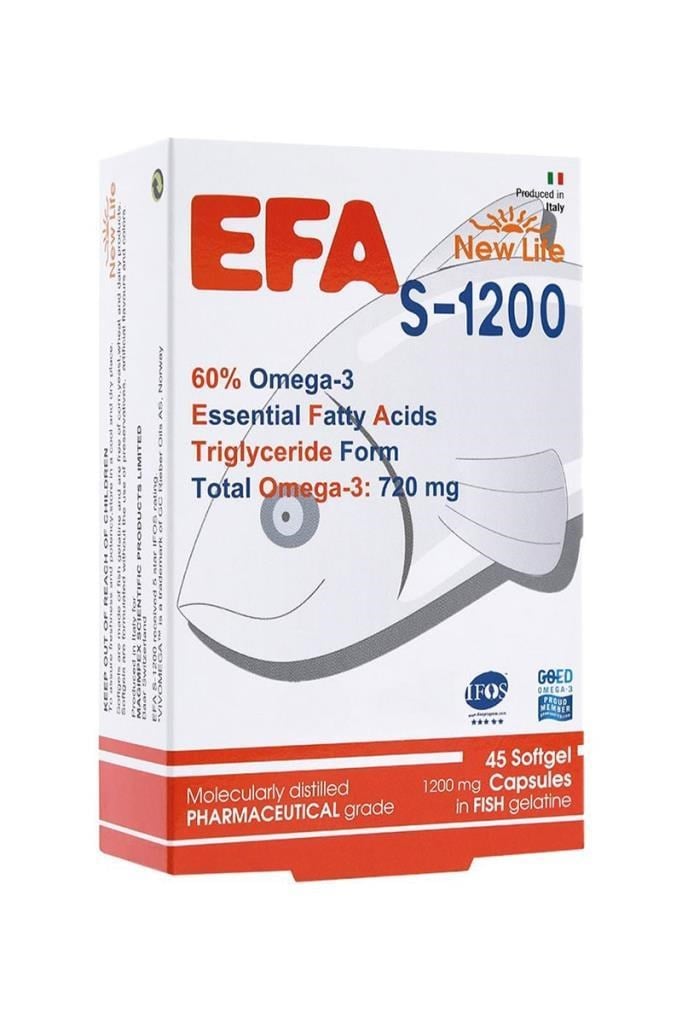 New Life Efa S-1200 Omega 3 45 Kapsül  New Life EFA S-1200 Omega 3 Balık Yağı 45 KapsülNew Life