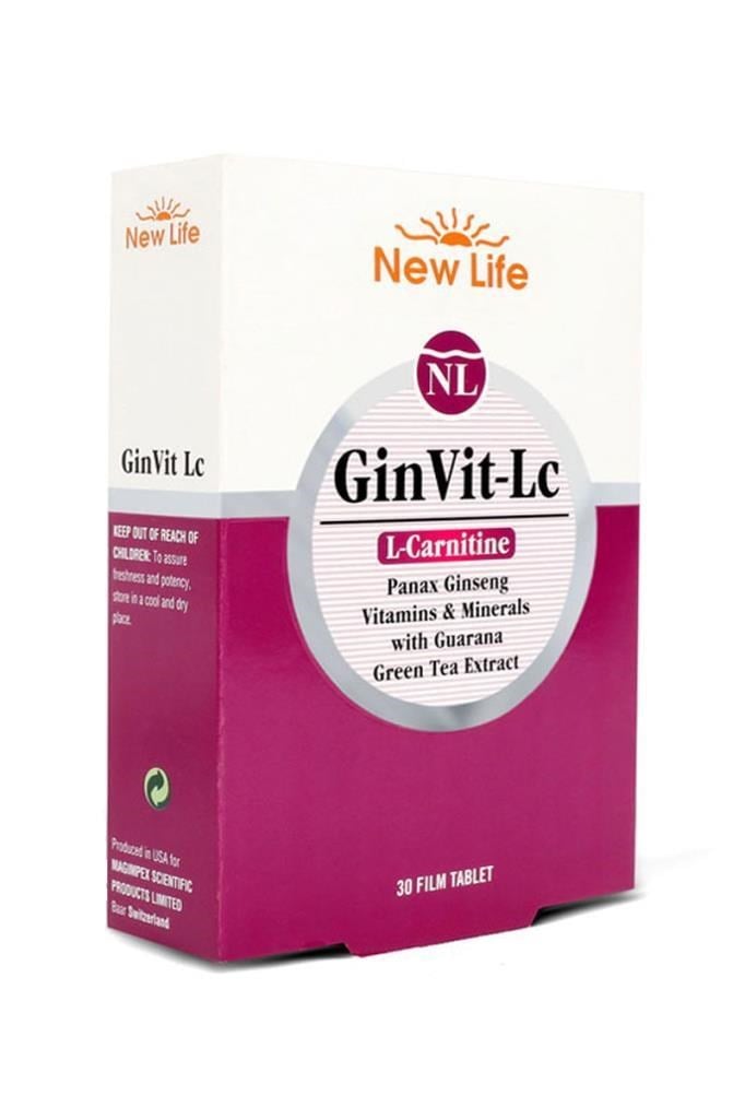 New Life Ginvit LC L-Carnitine 30 Tablet  New Life Ginvit LC L-Carnitine 30 TabletNewlife