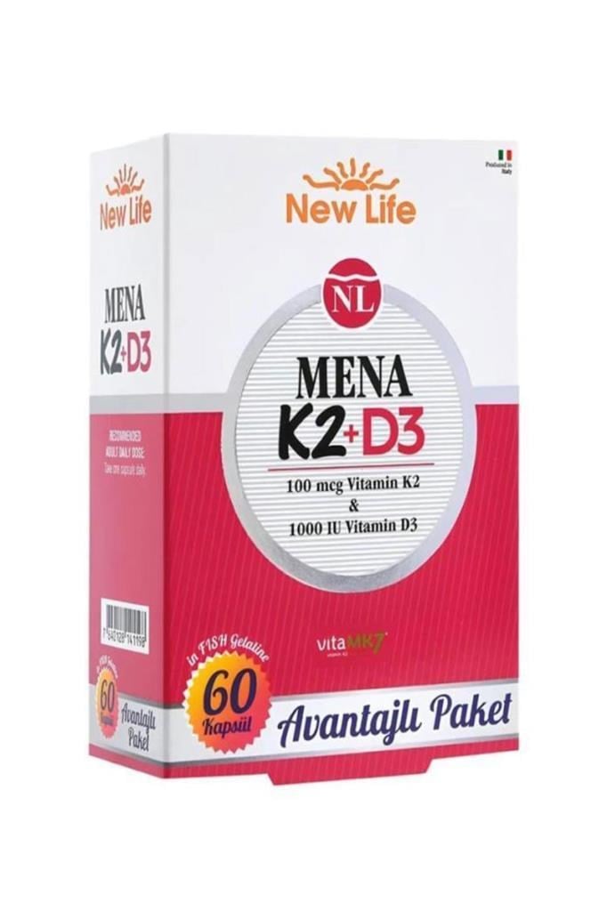 New Life Mena K2, D3 - 60 KapsülNewlife Mena K2 D3 60 KapsülNew Life