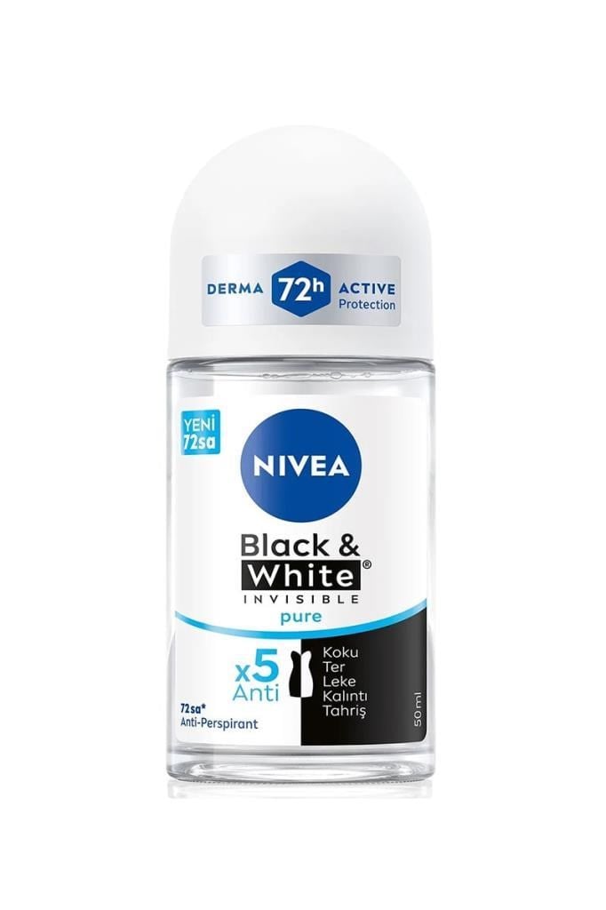 Nivea Invisible Black & White Pure 50 ML Roll-OnNivea Invisible Black & White Pure 50 ml Kadın Roll-OnNivea