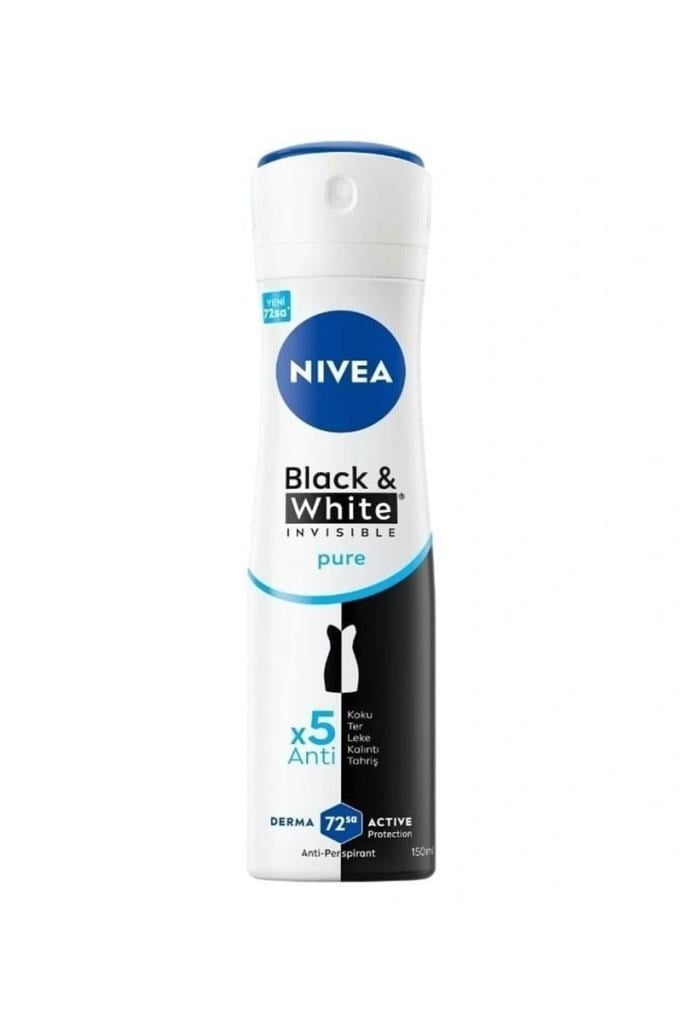 Nivea Men Invisible Black White Pure 150 ML DeodorantNivea Men Invisible Black & White Pure 150 ml Kadın DeodorantNivea